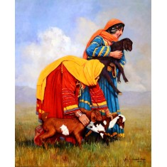 Naseeb Khan, 30 x 36 Inch, Oil on Canvas, Landscape Painting, AC-NSBK-011 Naseeb Khan, 30 x 36 Inch, Oil on Canvas, Landscape Painting, AC-NSBK-011